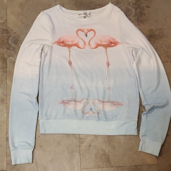Wildfox flamingo sweatshirt sz xs - Picture 2 of 8